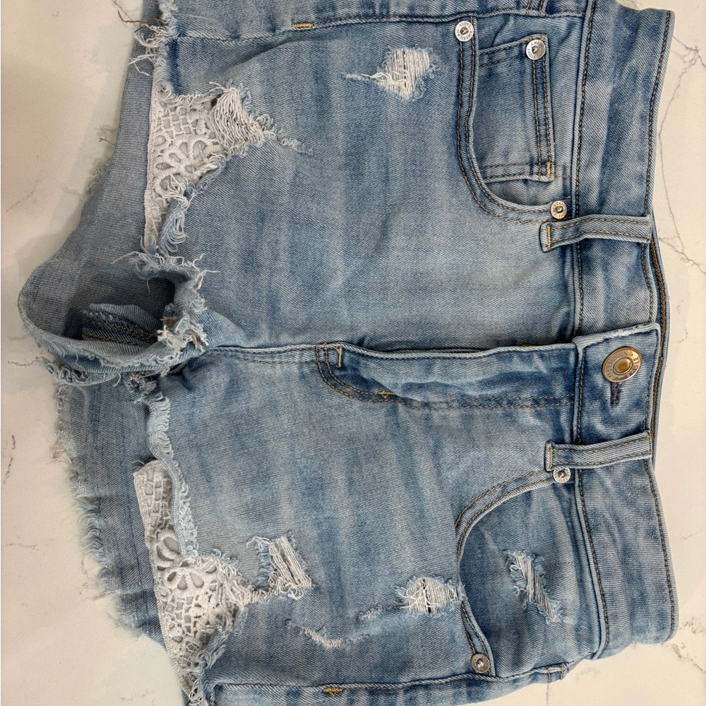 American Eagle Outfitters Light Blue Jean Shorts